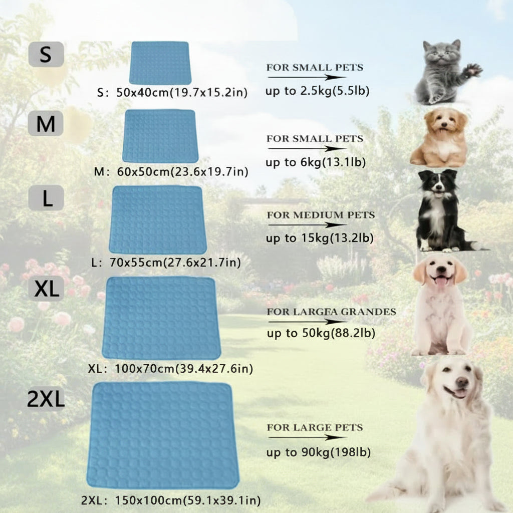 Dog Cooling Mat Summer Pet Cold Bed Extra Large for Small Big Dogs Pet Accessories Cat Durable Blanket Sofa Cat Ice Pad Blanket